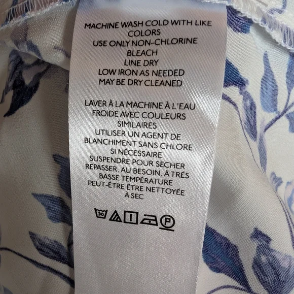 UO Satin Wrap Midi V-Neck Dress Size S Blue Floral Ruching Spaghetti Strap Slit - Picture 10 of 11